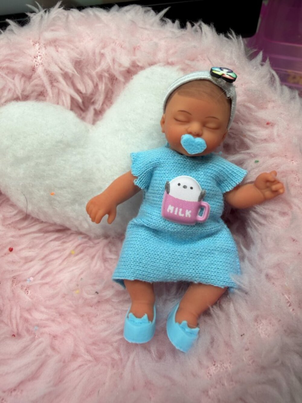 Baby Blue Dress + Pacifier + Shoes for Mini Zuru Babies Series 2